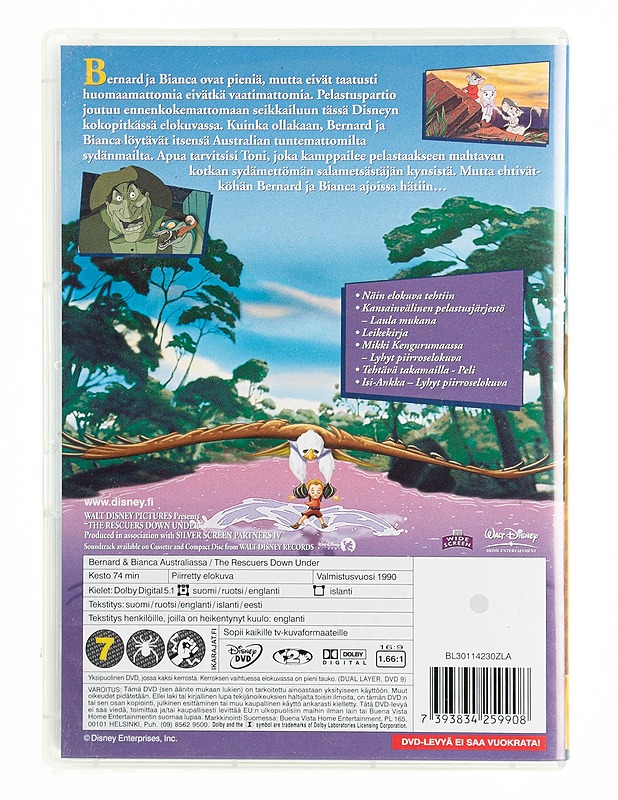 Bernard & Bianca Australiassa - DVD - DVD-elokuvat - 10105536534 - 1