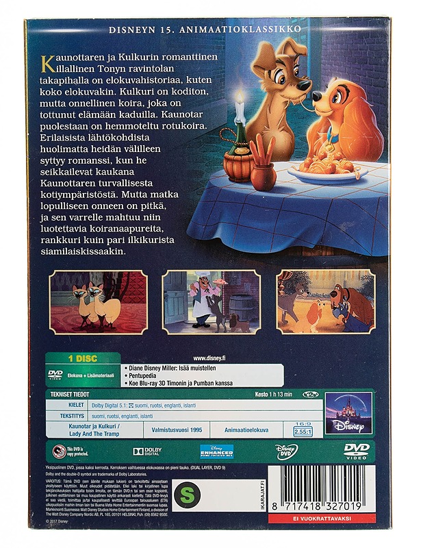 Kaunotar ja Kulkuri - DVD - DVD-elokuvat - 10105536535 - 1