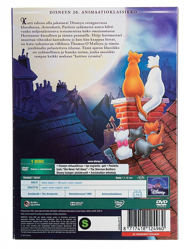 Aristokatit - DVD - DVD-elokuvat - 10105536538 - 1