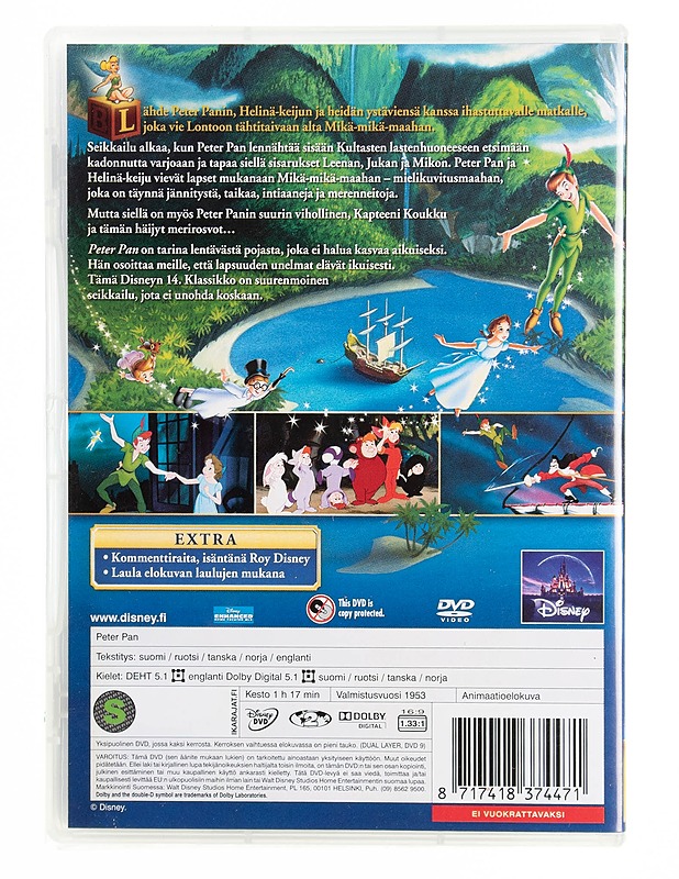 Peter Pan - DVD - DVD-elokuvat - 10105536555 - 1