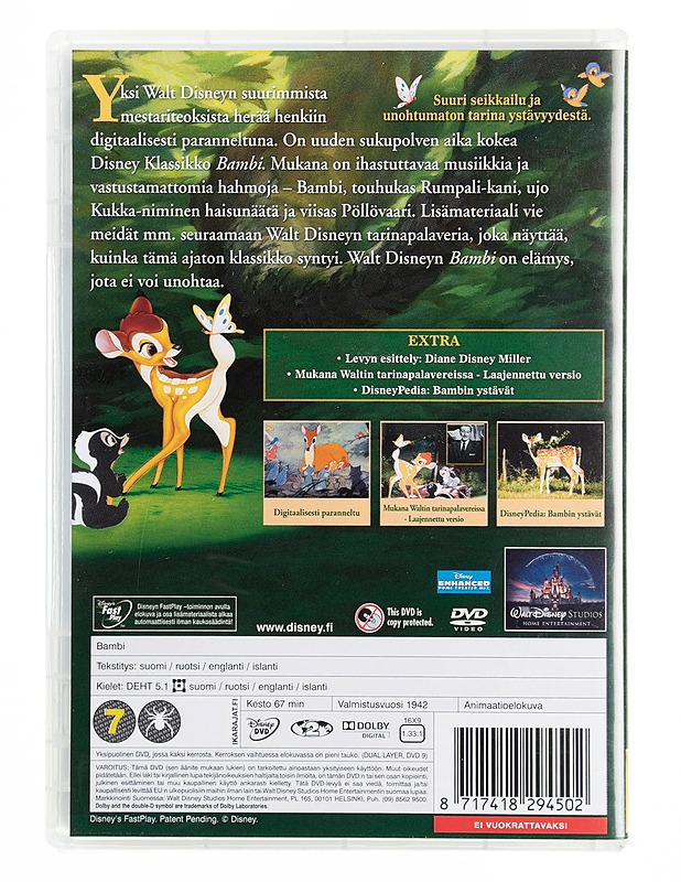 Bambi - DVD - DVD-elokuvat - 10105536557 - 1