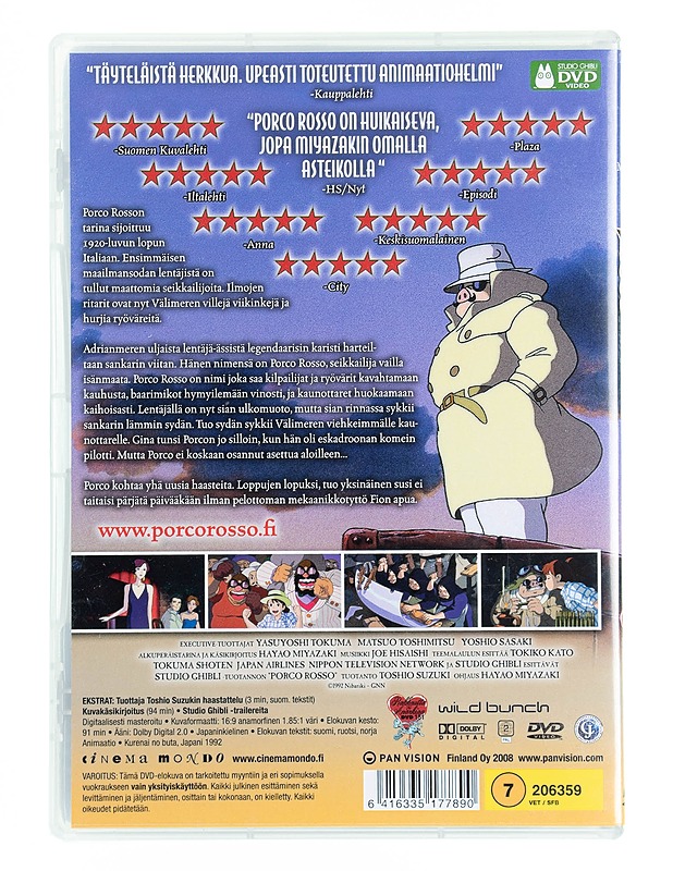 Porco Rosso - DVD - DVD-elokuvat - 10105536597 - 1