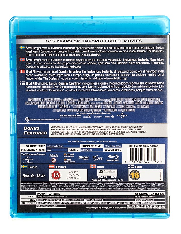 Inglorious Bastards - Blu-Ray - Blu-ray-levyt - 10105536666 - 1