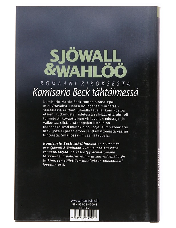 Komisario Beck tähtäimessä : romaani rikoksesta - Sjöwall, Maj - Jännitys ja dekkarit - 10105536856 - 1