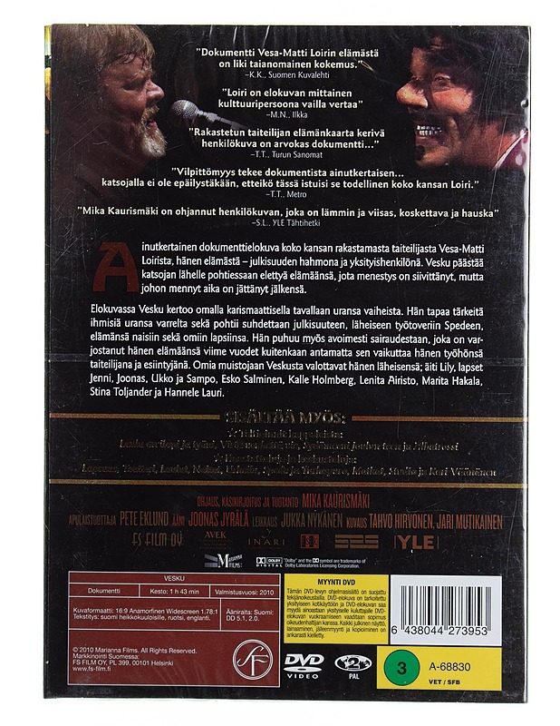 Vesku - DVD - DVD-elokuvat - 10105536865 - 1