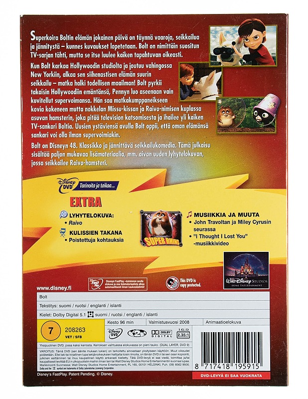 Bolt - DVD - DVD-elokuvat - 10105536887 - 1