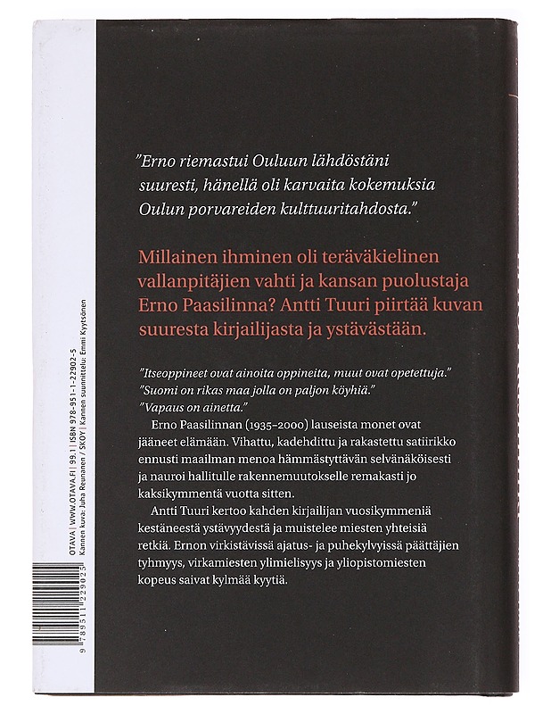 Lähikuvassa Erno Paasilinna - Antti Tuuri - Elämäkerrat ja muistelmat - 10105536908 - 1