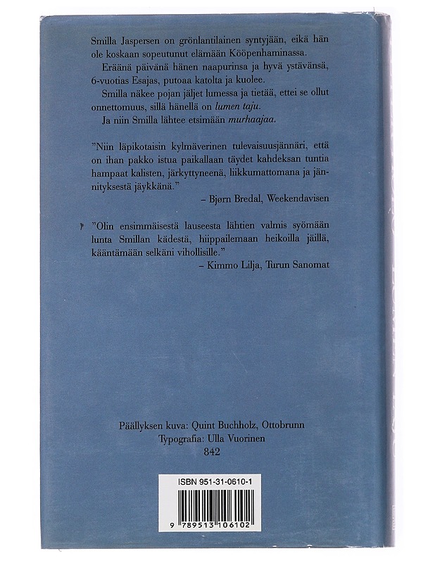 Lumen taju - Høeg, Peter - Romaanit ja novellit - 10105536910 - 1