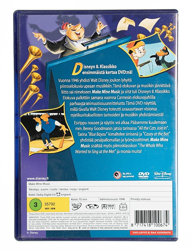 Make Mine Music - DVD - DVD-elokuvat - 10105536941 - 1