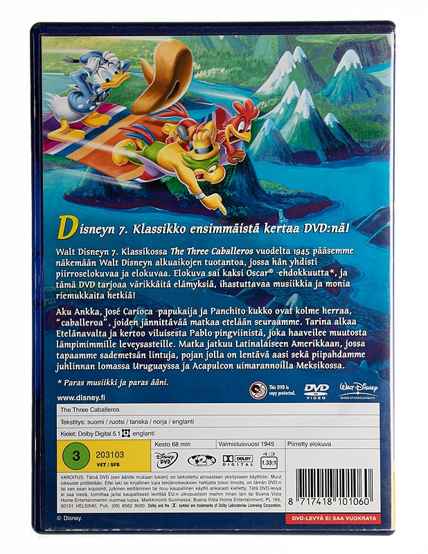 The Three Caballeros - DVD - DVD-elokuvat - 10105536943 - 1