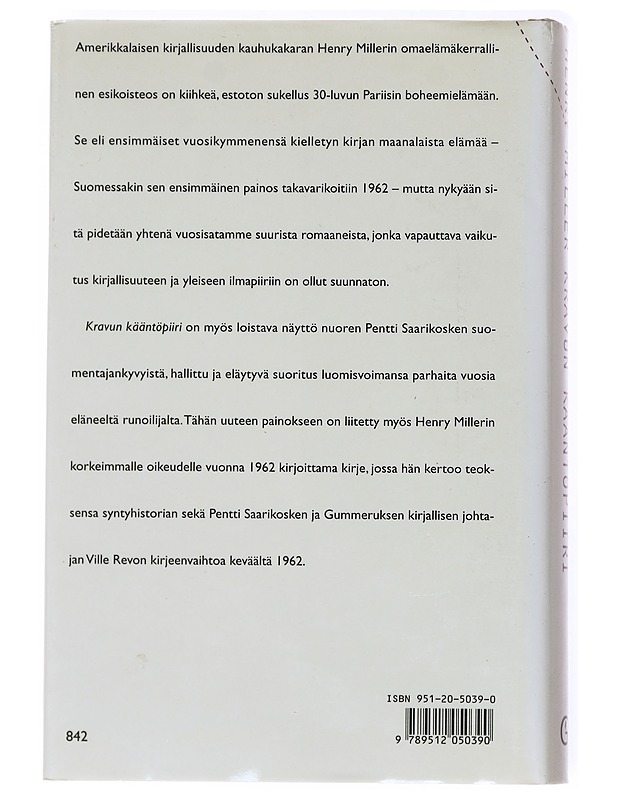 Kravun kääntöpiiri - Miller, Henry - Romaanit ja novellit - 10105537010 - 1