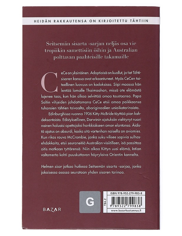 Helmen sisar : Cecen tarina - Riley, Lucinda - Romaanit ja novellit - 10105537017 - 1