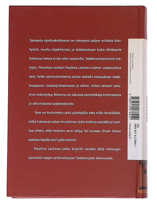 Taide sijoituskohteena - Pauliina Laitinen-Laiho - Tietokirjat ja oppaat - 10105537163 - 1