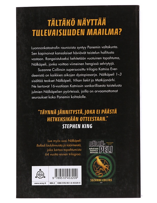 Nälkäpeli 1-3 - Collins, Suzanne - Jännitys ja dekkarit - 10105537220 - 1