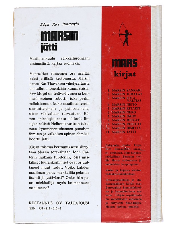 Marsin jätti - Burroughs, Edgar Rice - Fantasia- ja scifi - 10105537226 - 1