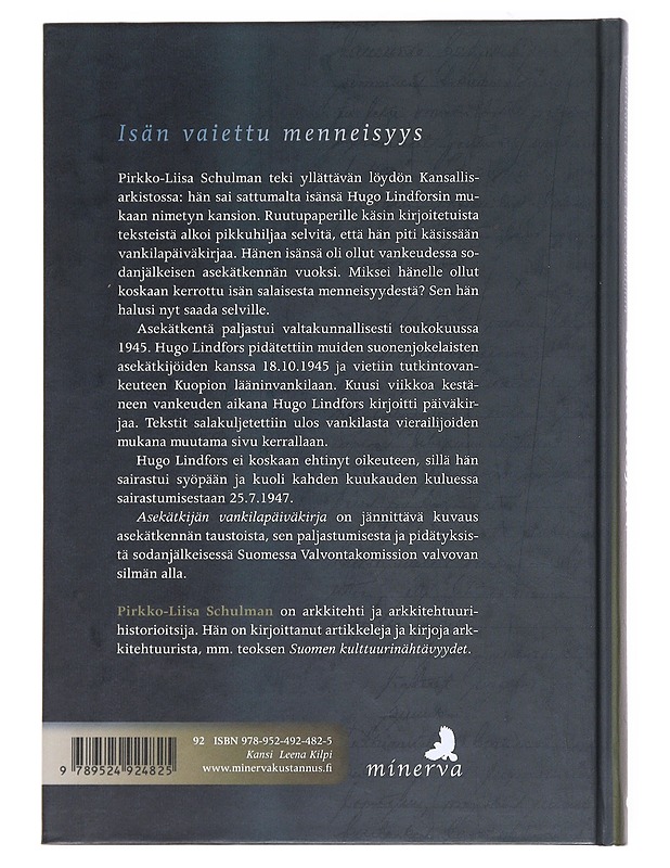 Asekätkijän vankilapäiväkirja - Lindfors, Hugo - Elämäkerrat ja muistelmat - 10105537514 - 1