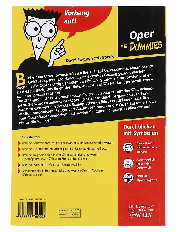 Oper für dummies - David Pogue, Scott Speck - Musiikki- ja elokuvakirjat - 10105537526 - 1