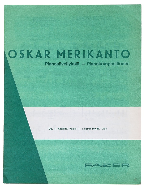 Pianosävellyksiä: Op. 1. Kesäilta - Oskar Merikanto - Musiikki- ja elokuvakirjat - 10105537573 - 0