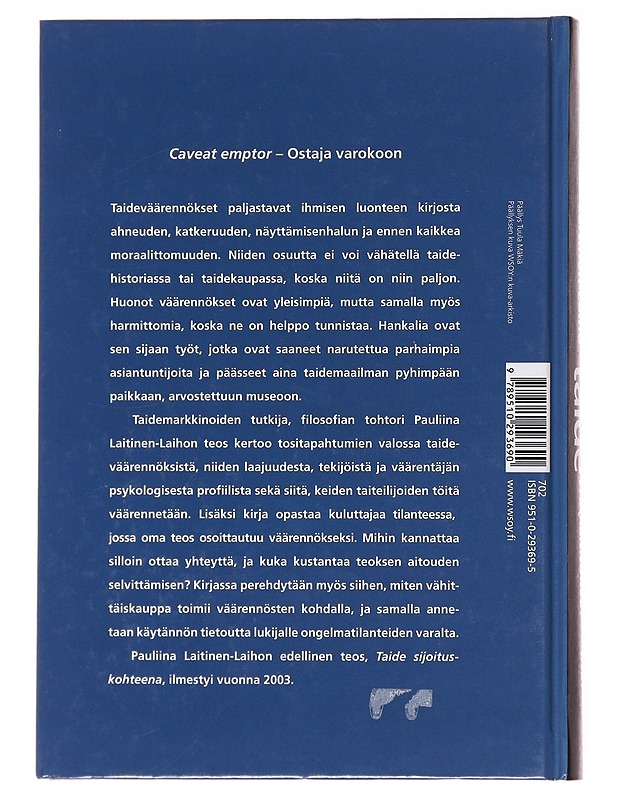 Taideväärennökset - Pauliina Laitinen-Laiho - Taide- ja kulttuurikirjat - 10105537793 - 1