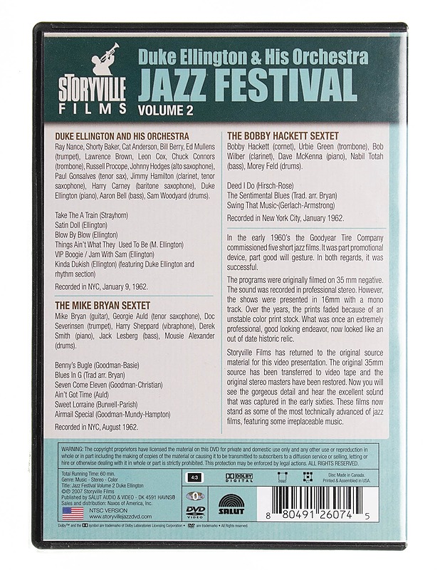 Jazz Festival Volume 2 DVD - DVD-elokuvat - 10105537885 - 1