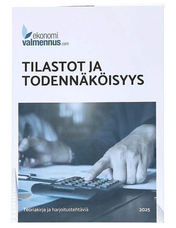 Tilastot ja todennäköisyys ; Teoriakirja ja harjoitustehtäviä - ekonomivalmennus Puikkonen, Päivi ; Eklund, Petri ; Kairema, Anna ; Ojansivu, Timo - Tietokirjat - 10105537956 - 0