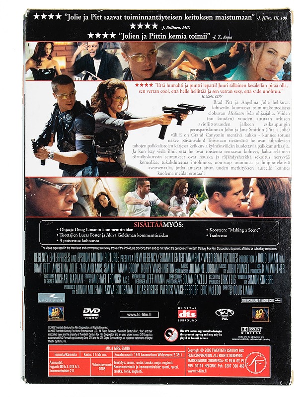 Mr and Mrs Smith - DVD - DVD-elokuvat - 10105537994 - 1