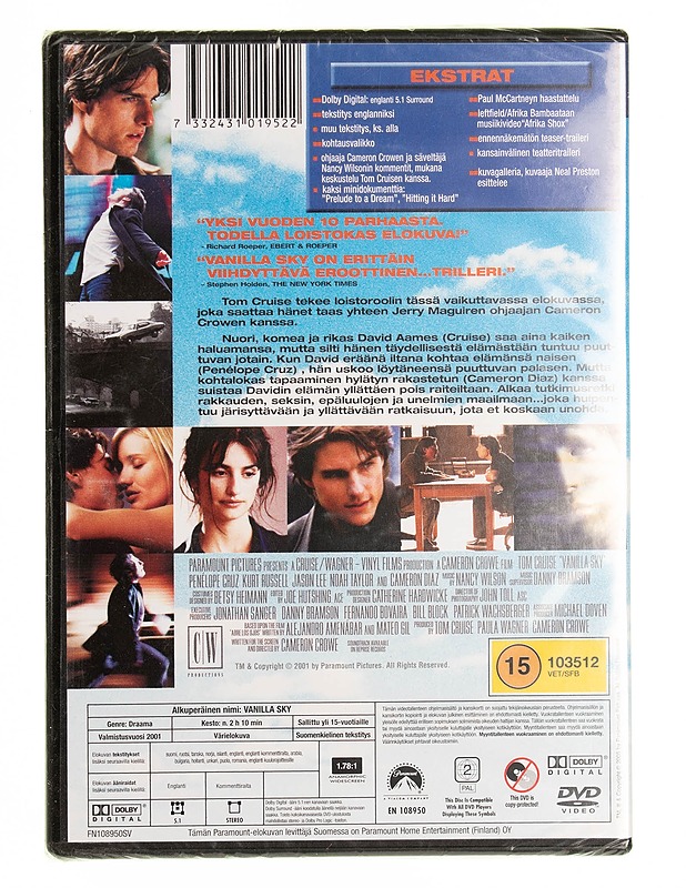 Vanilla Sky DVD - DVD-elokuvat - 10105538096 - 1