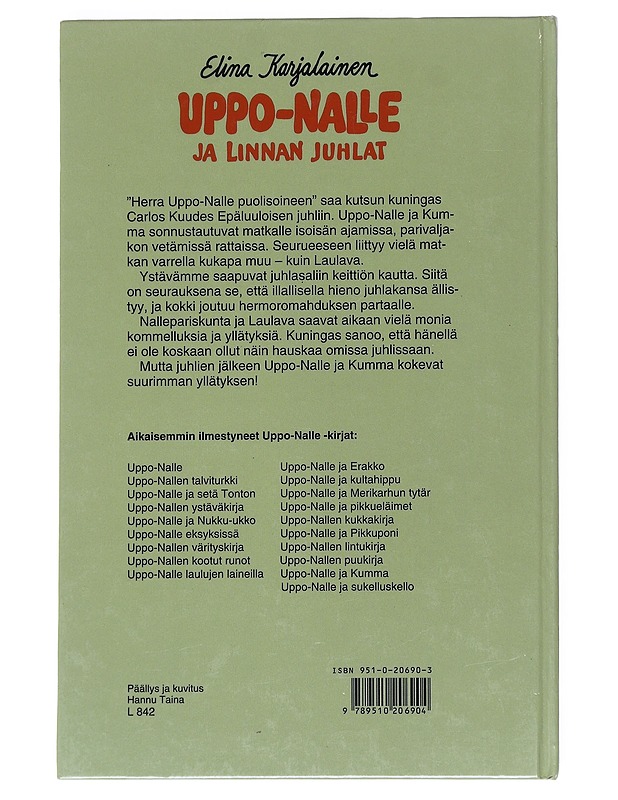 Uppo-Nalle ja linnan juhlat - Karjalainen, Elina - Lastenkirjat - 10105538157 - 1