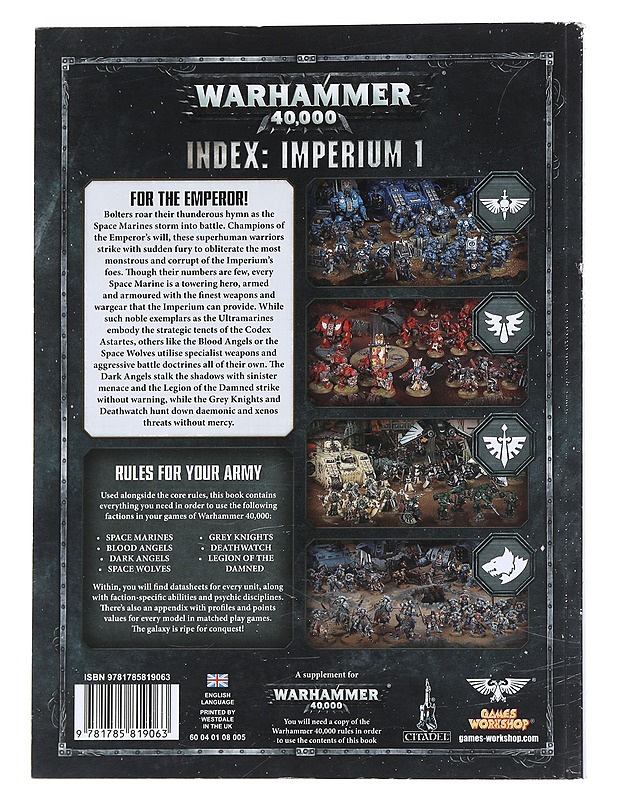  Warhammer - Index: Imperium I - Games Workshop - Fantasia- ja scifi - 10105538212 - 1