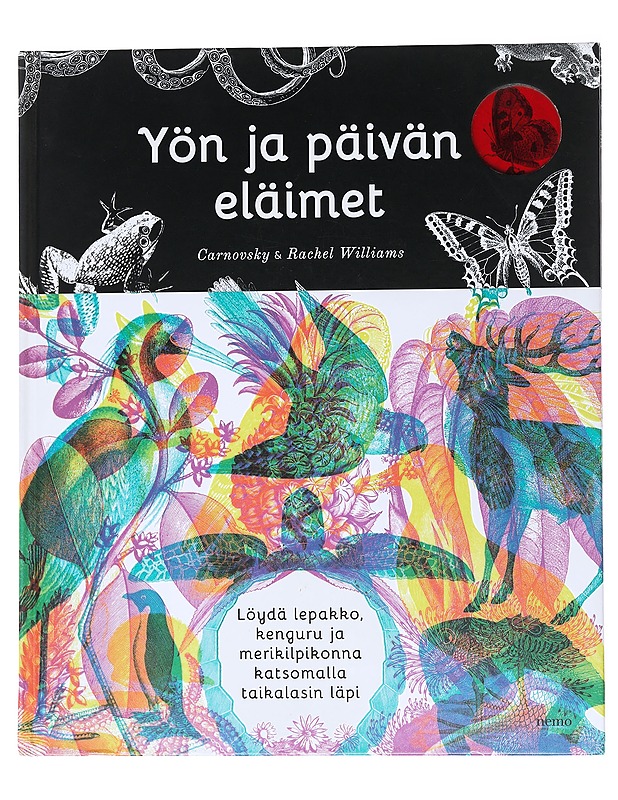 Yön ja päivän eläimet / löydä lepakko, kenguru ja merikilpikonna katsomalla taikalasin läpi - Carnovsky - Nuorten kirjat - 10105538237 - 0