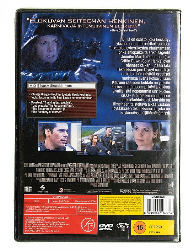 Untraceable - DVD - DVD-elokuvat - 10105538263 - 1