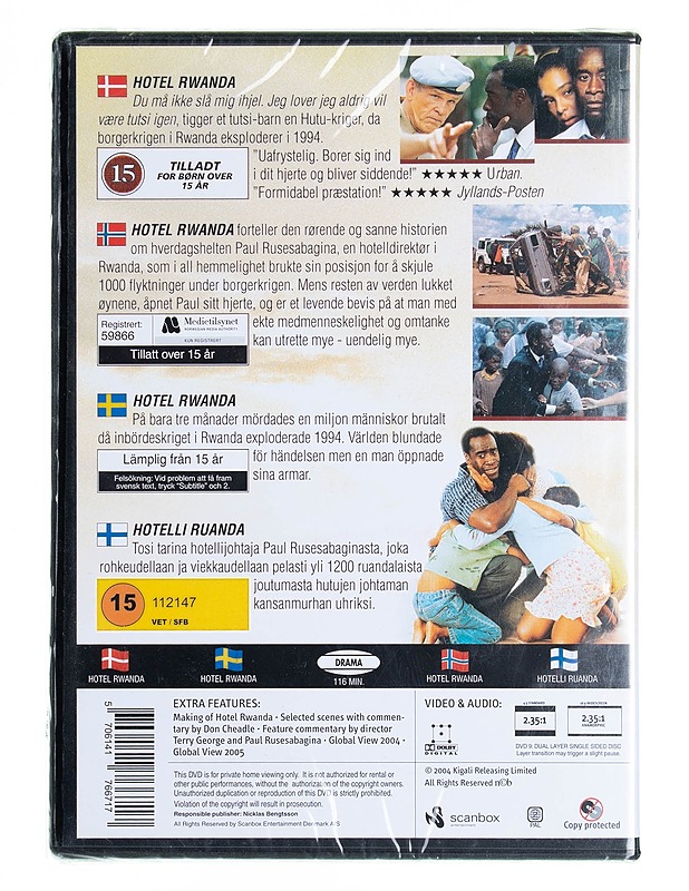 Hotel Rwanda - DVD - DVD-elokuvat - 10105538305 - 1
