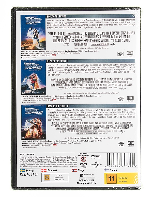 Back To The Future Trilogy - DVD - DVD-elokuvat - 10105538336 - 1