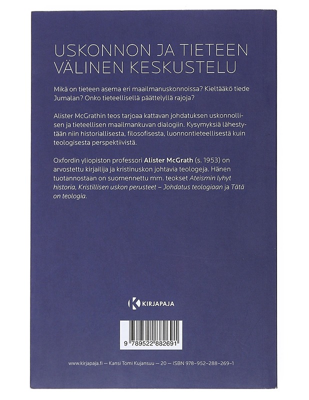 Tieteen ja uskonnon dialogi - McGrath, Alister - Tietokirjat - 10105538361 - 1