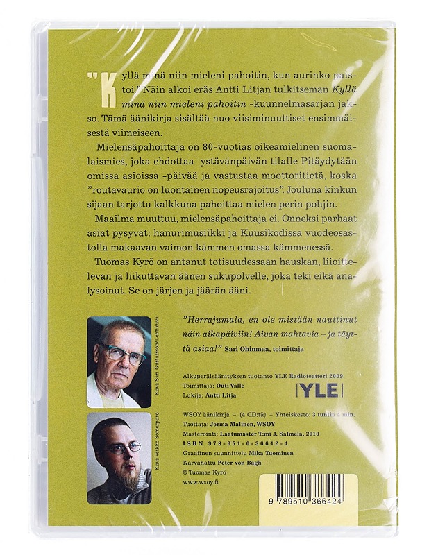 Tuomas Kyrö - Mielensäpahoittaja - Äänikirja - DVD-elokuvat - 10105538370 - 1