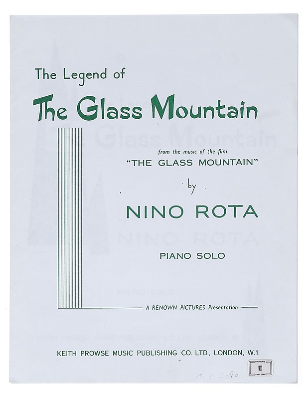 The Legend Of The Glass Mountain - Nino Rota - Musiikki- ja elokuvakirjat - 10105538402 - 0