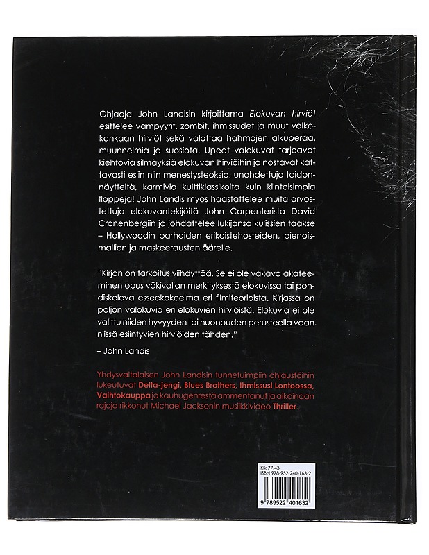 Elokuvan hirviöt - John Landis - Historiakirjat - 10105538458 - 1