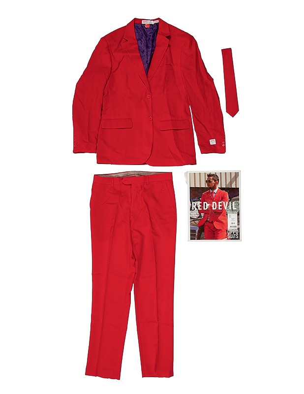 OPPOSUITS Red devil puku solmiolla, 54 - Miesten takit - 10105538651 - 0