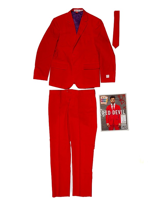 OPPOSUITS Red devil puku solmiolla, 46 - Miesten takit - 10105538652 - 0