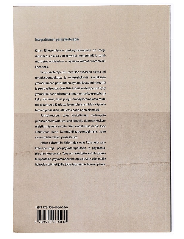 Integratiivinen paripsykoterapia - Malinen, Vuokko - Tietokirjat ja oppaat - 10105538766 - 1