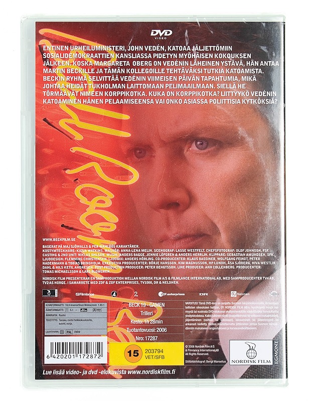 Beck 19: Korppikotka - DVD - DVD-elokuvat - 10105538823 - 1
