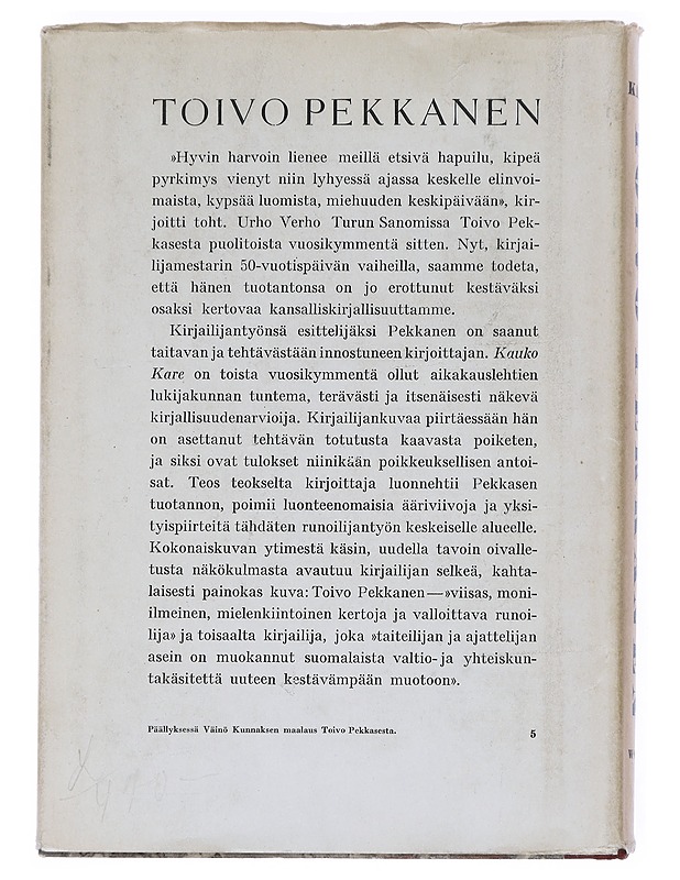 Toivo Pekkanen - Kauko Kare - Tietokirjat ja oppaat - 10105538829 - 1