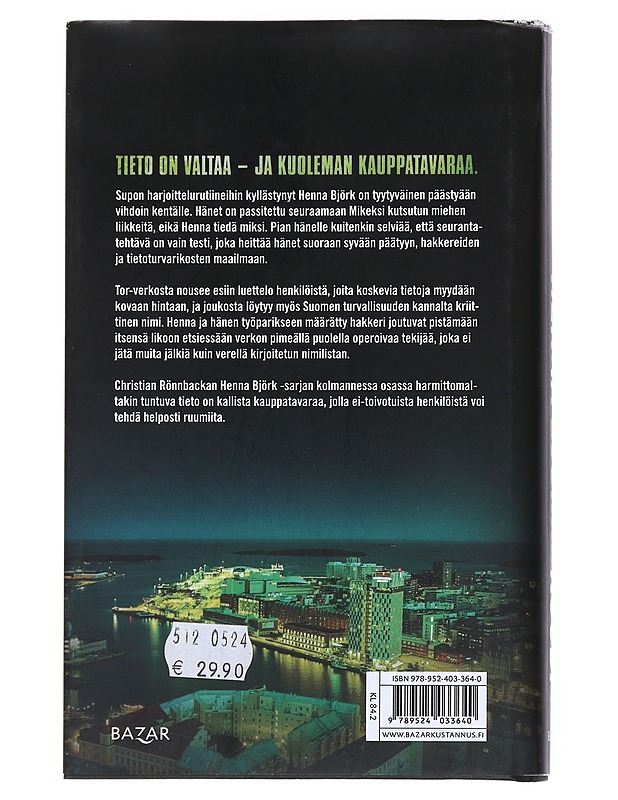 Henna Björk : koodi - Christian Rönnbacka - Jännitys ja dekkarit - 10105538888 - 1
