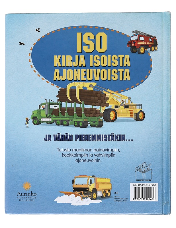 Iso kirja isoista ajoneuvoista - Kanerva, Tanja - Lastenkirjat - 10105538893 - 1