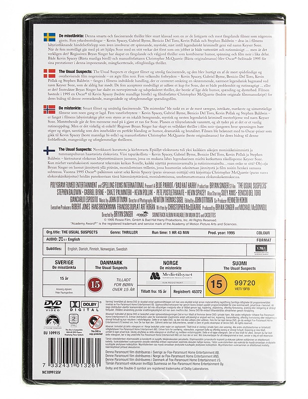 The Usual Suspects - DVD - DVD-elokuvat - 10105538902 - 1