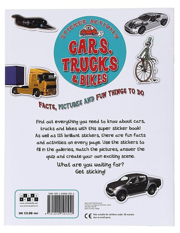 Sticker Activity Cars, Trucks and Bikes - Belinda Gallagher - Harrastekirjat - 10105538950 - 1