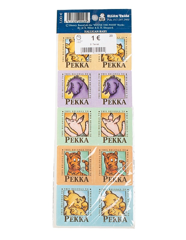 DISNEY Nalle Puh Pekka nimitarrat - Askartelu - 10105539162 - 0
