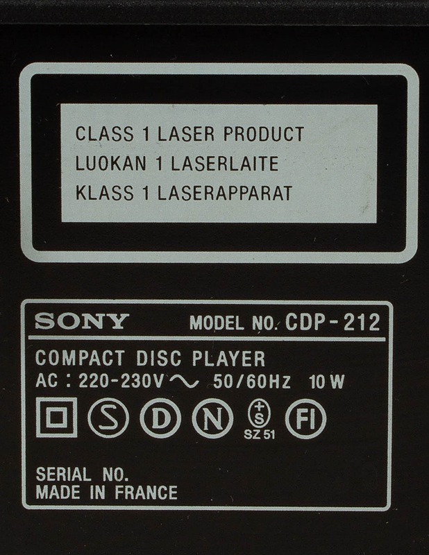 SONY  CDP-212 CD-soitin - Viihde-elektroniikka - 10105539476 - 3