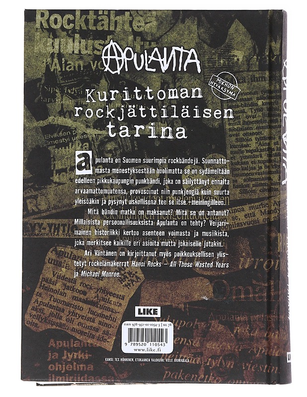 Apulanta : Kaikki yhdestä pahasta - Ari Väntänen - Elämäkerrat ja muistelmat - 10105539582 - 1