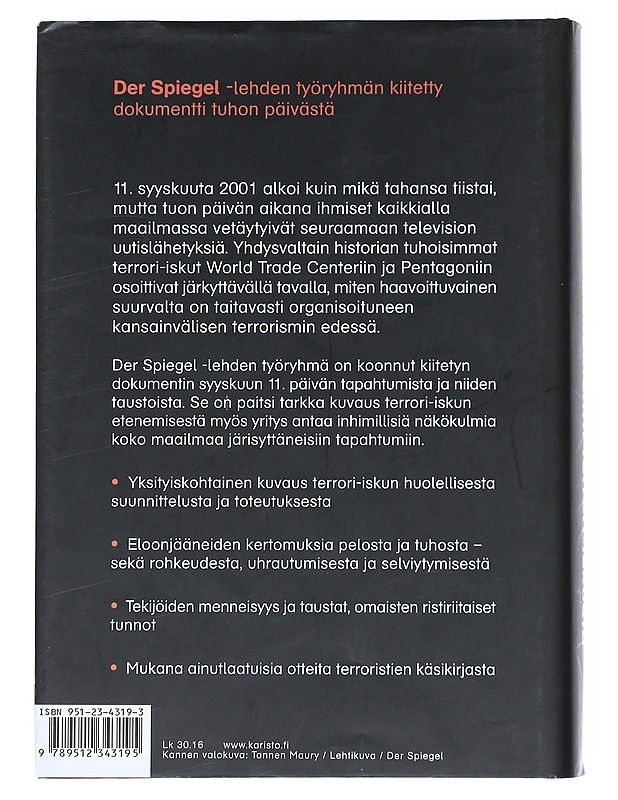 11. syyskuuta : dokumentti terrori-iskusta - Aust, Stefan - Tietokirjat ja oppaat - 10105539580 - 1